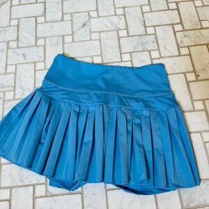 Gold Hinge Blue Mini Skirt
